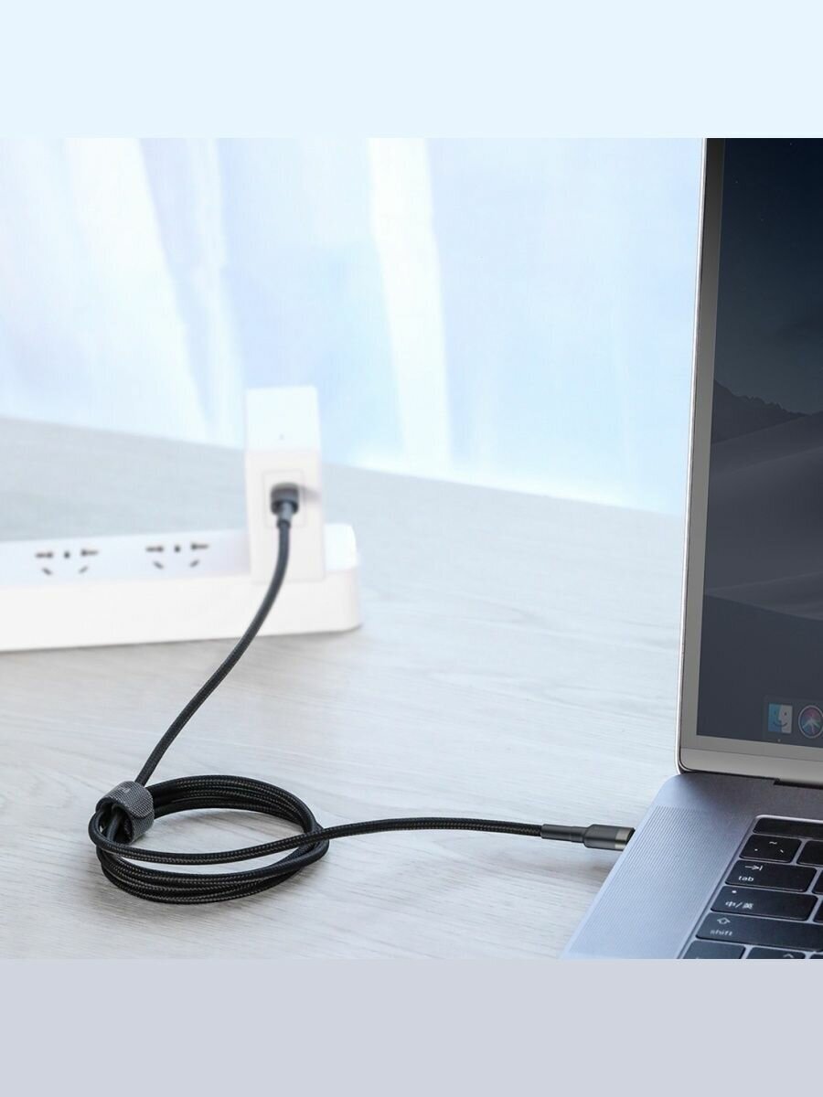 Кабель Baseus Cafule Series Type-C PD2.0 60W Flash charge Cable(20V/3A) 1 Метр, черно-серый — фото 1