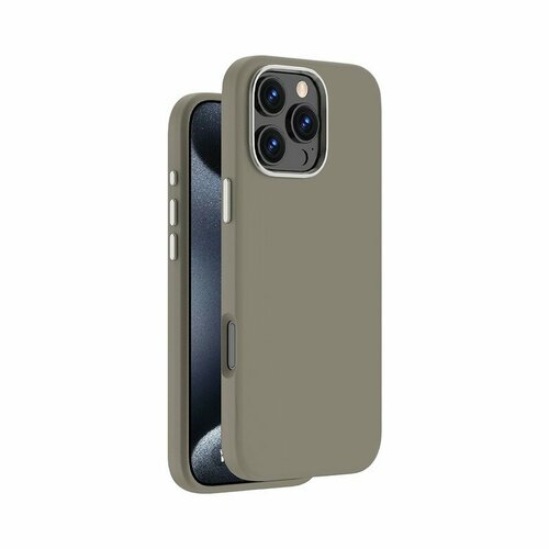 Чехол для iPhone 16 Pro (6.3") Deppa Liquid Silicone Magsafe Premium Case D-84226 серый