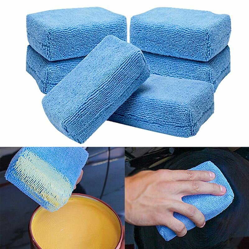Микрофибра для авто / Тряпка для автомобиля / Апликатор 3D Applicator Microfiber Blue G-30 (12.7 х 9 см)
