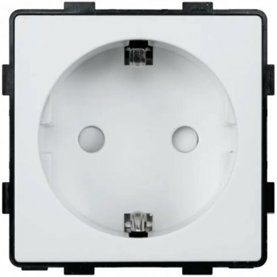 Розетка в рамку Sibling с USB портами белая  47х47мм   Powersocket 1PW USB  