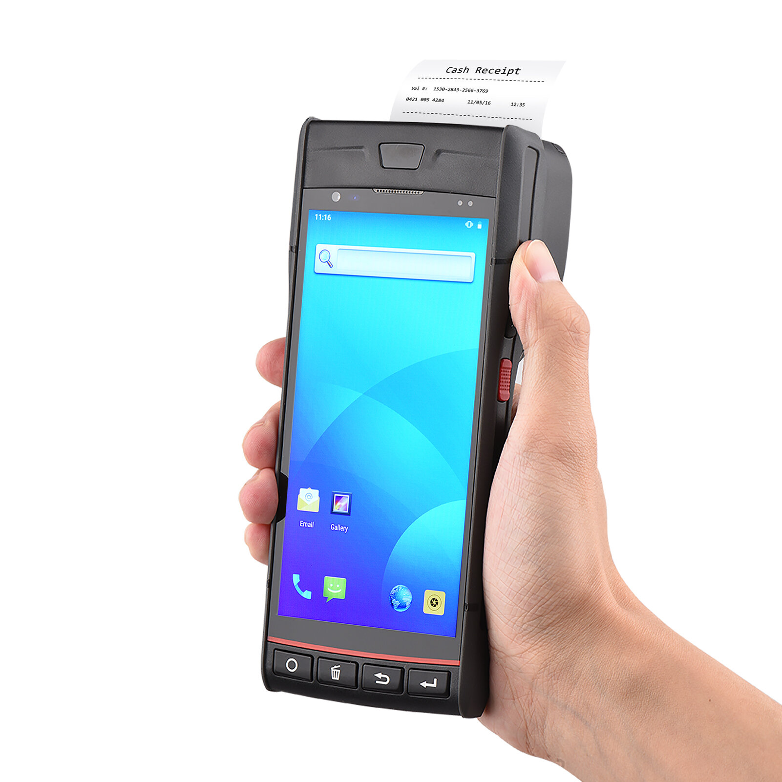 Ручной принтер POS-чеков Android 9.0 PDA-терминал Сканер штрих-кода 1D/2D/QR
