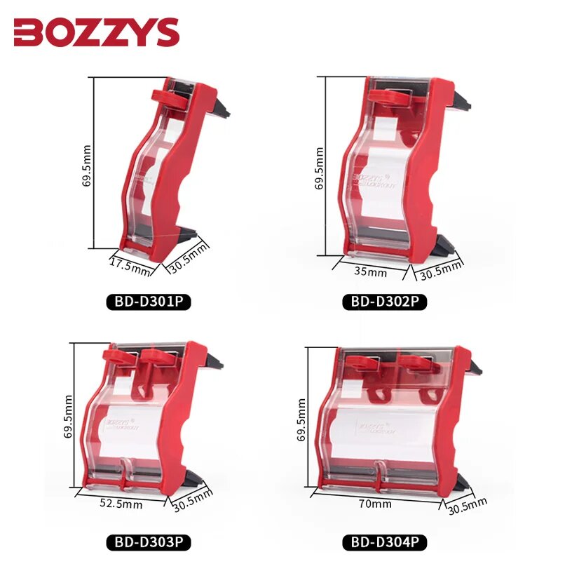 Защитная крышка автоматического выключателя BOZZYS MCB для блокировки электрической изоляции, предотвращающая неправильную работу, A set