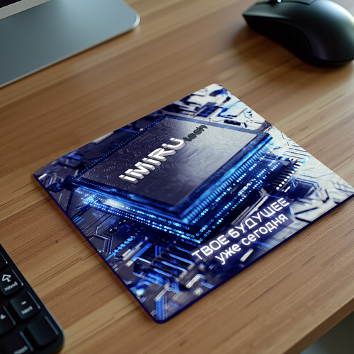 Коврик для мышки iMiRu Будущее рядом 230x180х3 мм нескользящий стойкий принт 333₽