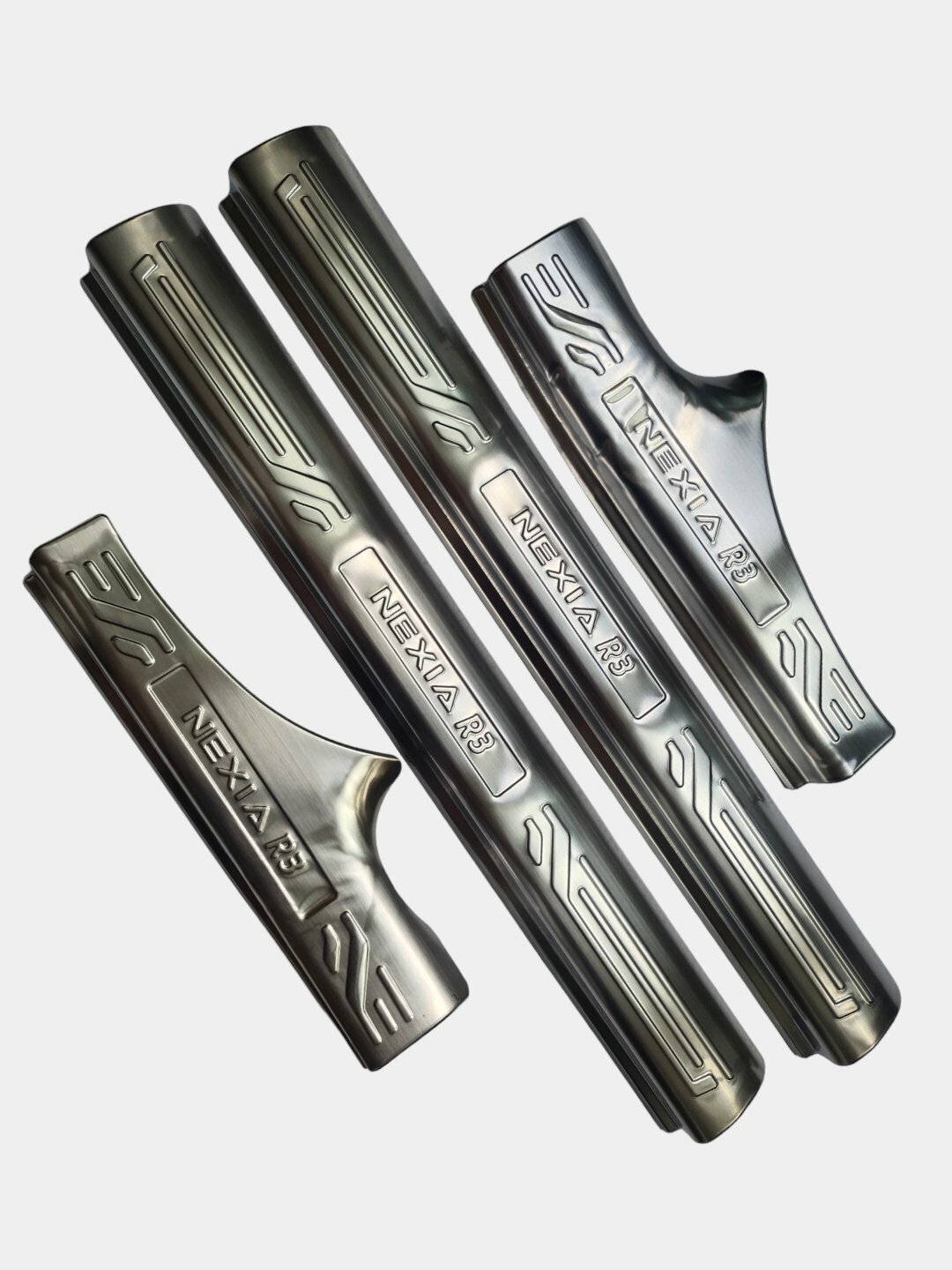 Накладки на внутренние пороги для Chevrolet/Ravon Cobalt, комплект 4 шт — фото 1