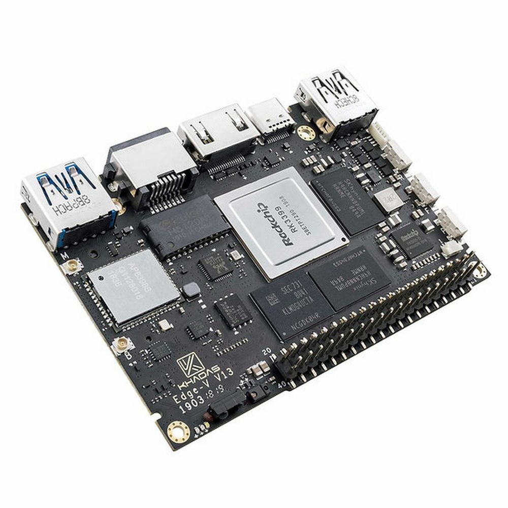 Khadas Одноплатный компьютер Khadas Edge-V Pro Rockchip RK3399, 64-bit Hexa-Core, KEGV-P-002 Edge-V Pro