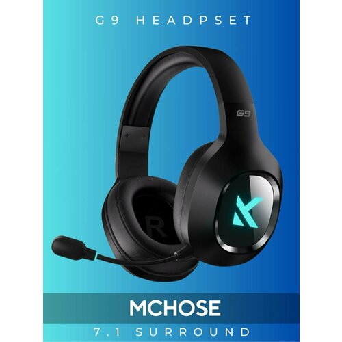 Наушники игровые беспроводные MCHOSE G9 полноразмерные звук 71 Bluetooth 53 50 мм игровые 4990₽