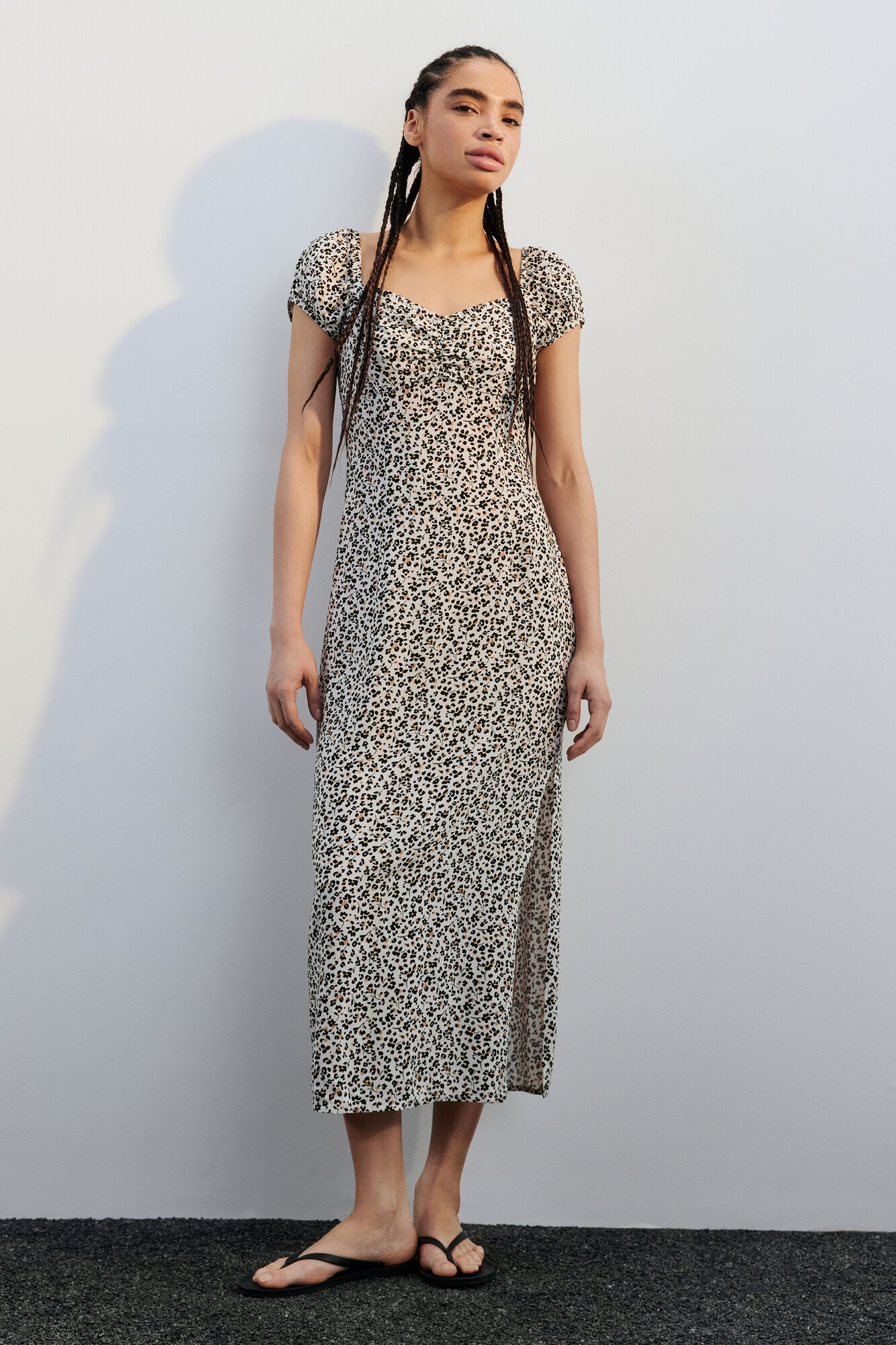 Платье Befree Mix&Match, размер S, белый принт — фото 1