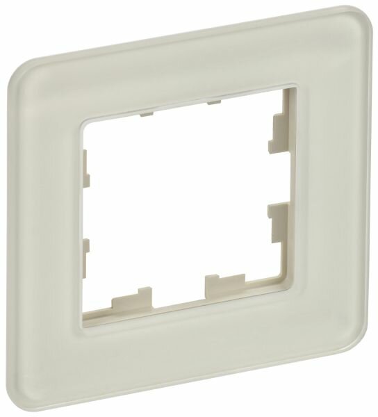 2 шт. IEK BRITE DECOR, Рамка, Песчаный матовый стекло скругл. угол, 1-пост, BR-M12-G-41-K98