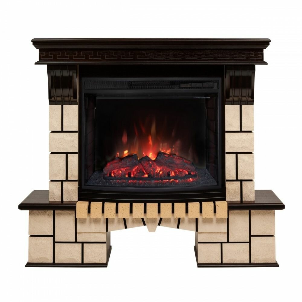 Электрокамин RealFlame Stone 25/255 AO с очагом Evrika 255