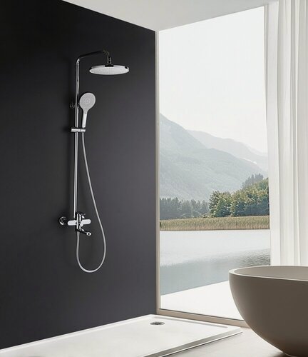 Изображение товара Душевая система с тропическим изливом из латуни Ganzer GZ06161 хром