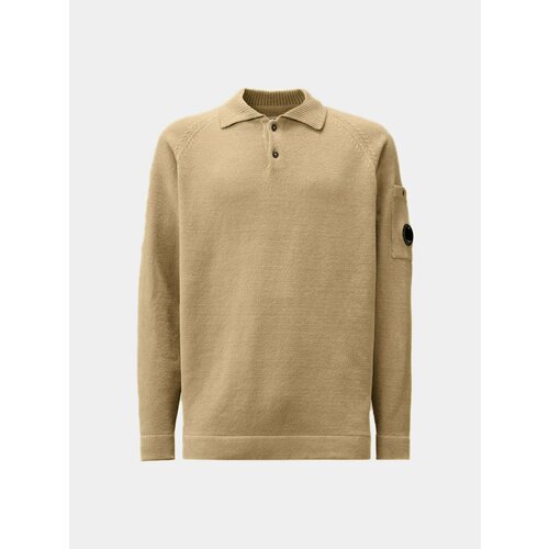 фото Джемпер c.p. company chenille cotton knit, размер s, , бежевый