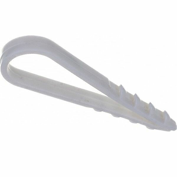 Дюбель-хомут 5-10 нейлон, белый, РосДюбель, 100шт — фото 1