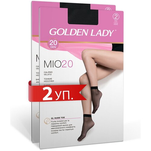 Носки Golden Lady, 20 den, 4 пары, размер 0 (one size) , черный