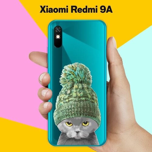 Силиконовый чехол Кот в шапке на Xiaomi Redmi 9A силиконовый чехол на xiaomi redmi 9a сяоми редми 9а кот призыватель погоды