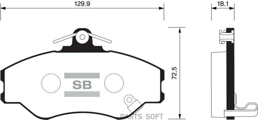 SANGSIN BRAKE SP1072 Колодки тормозные дисковые Hyundai H100 2.4i/2.5D 93 SP1072