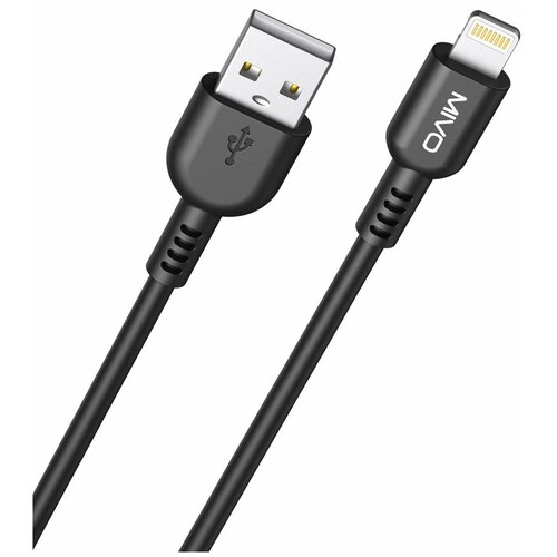 Кабель USB-Lightning Mivo MX-24L для зарядки Iphone/Apple/Ipad, 1м, 2.4А кабель usb lightning mivo mx 61l 3 м 5 в 2 4 а зарядное устройство для apple ipad data cable