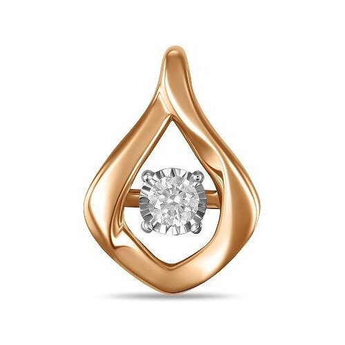 фото Лукас подвеска с 1 бриллиантом из красного золота p01-d-33661