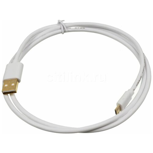 Кабель 2A Square, micro USB (m) - USB (m), 1м, 2A, белый кабель maxvi mc a01l micro usb 1м 2a удлиненный разъем белый