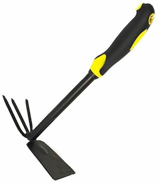 Мотыжка Комбинированная 3-х зубая с лопаткой,черенком,ручкой Урожайная сотка Luxe 9382Е
