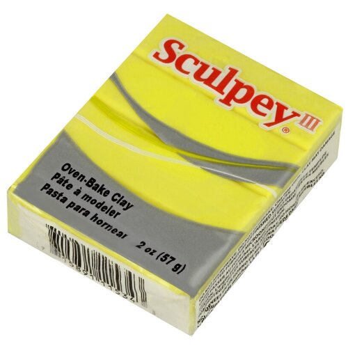 Sculpey III полимерная глина S302 57 г (Штука) 534 неоновый желтый Sculpey S302