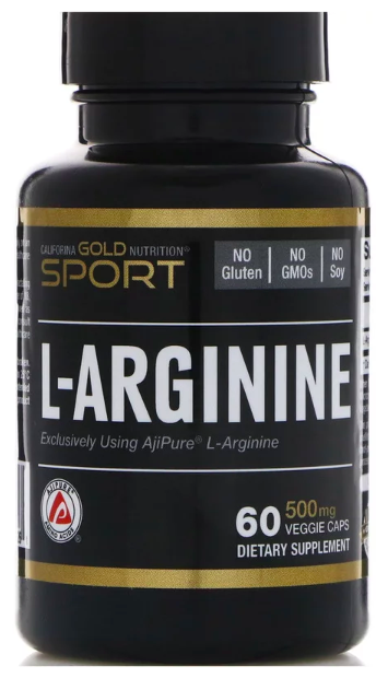 California Gold Nutrition L-Arginine (L-аргинин) AjiPure 500 мг 60 капсул