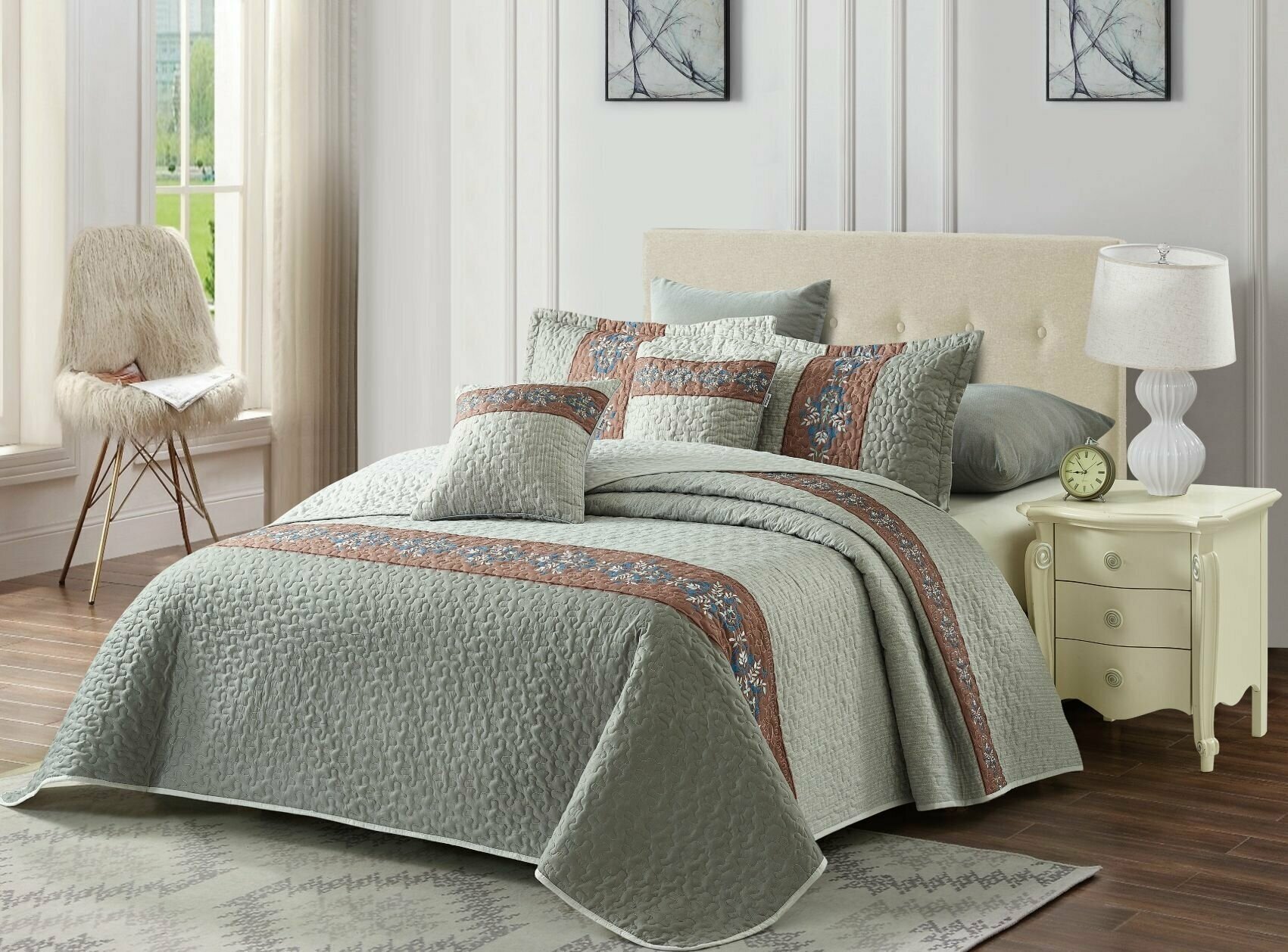 фото Покрывало Tango Lafayette 240x260 см, 2 наволочки 50х70, 2 наволочки 45х45,