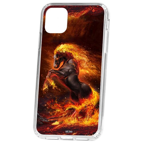 фото Чехол накладка для телефона ip 11 kruche print конь огонь