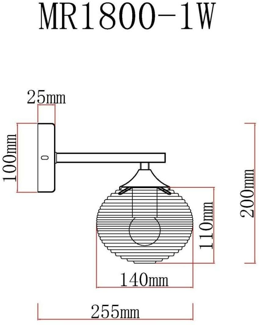 Бра MyFar Gloria MR1800-1W - фотография № 2