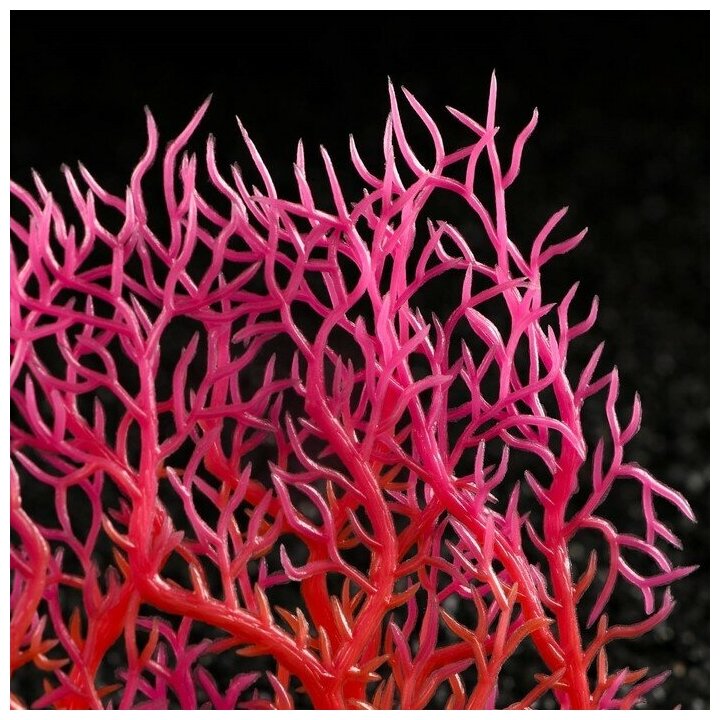 Пижон Аква Растение искусственное аквариумное, светящееся, 15 см, красное