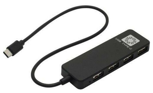 Концентратор USB Type-C 5bites HB24C-210BK 4 x USB 2.0 черный
