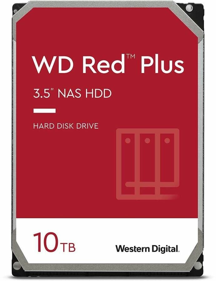 Жесткий диск 10Tb WD SATA-III WD101EFBX NAS Red Plus (7200rpm) 256Mb 3.5"