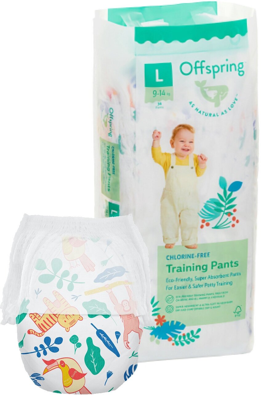 Offspring трусики-подгузники, L 9-14 кг. 36 шт. расцветка Джунгли