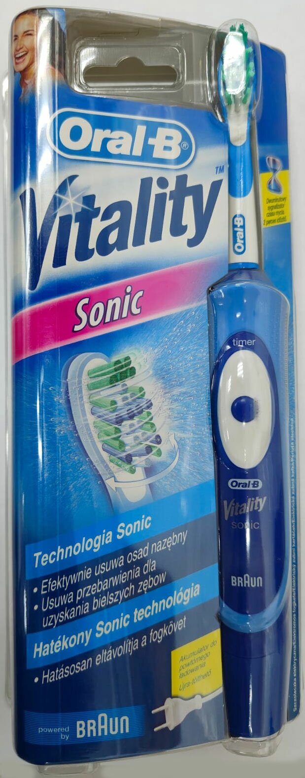 Электрическая зубная щетка Oral-B Vitality sonic блистер - фото №3