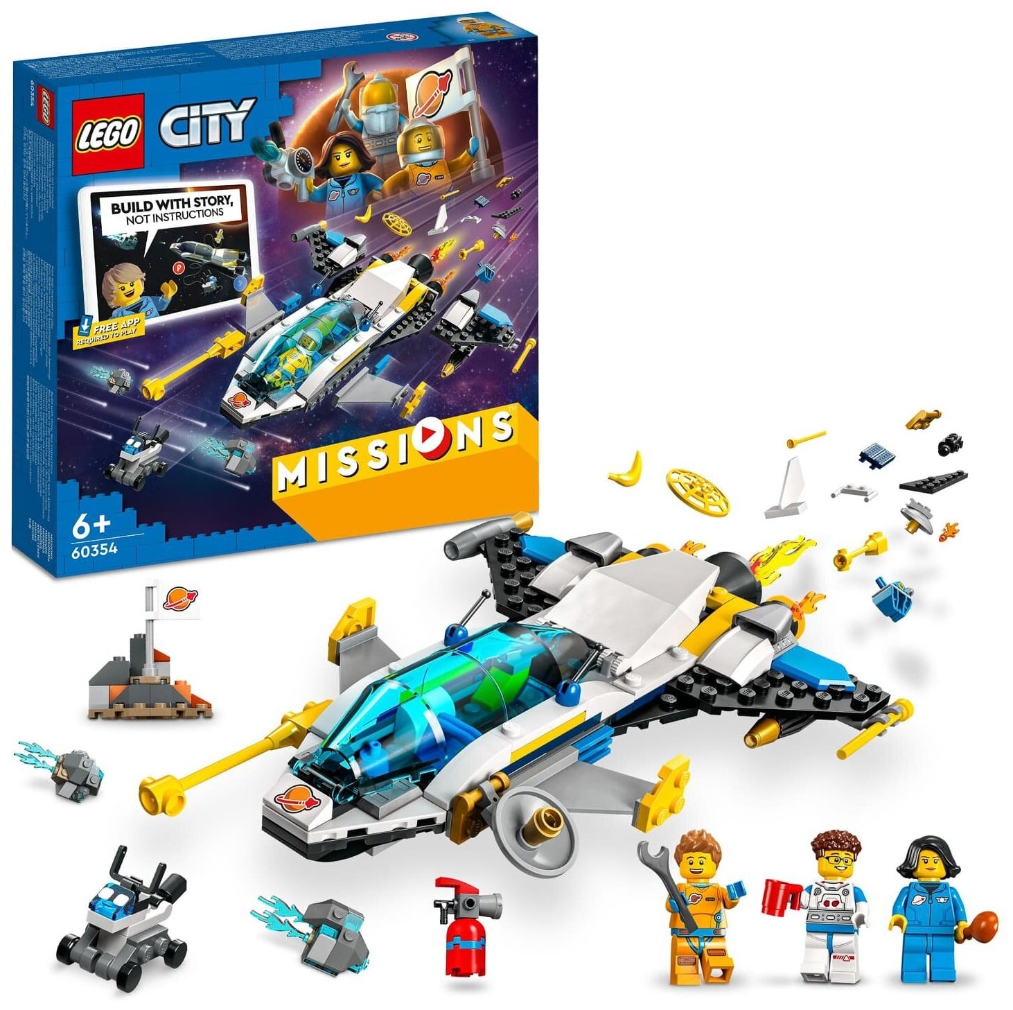 Конструктор LEGO City 60354 Космическая экспедиция для исследования Марса
