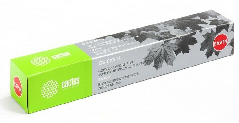 Тонер-картридж Cactus CS-EXV14 Черный для Canon iR2016/2018/2020/2022/2025/2030/2318/2320