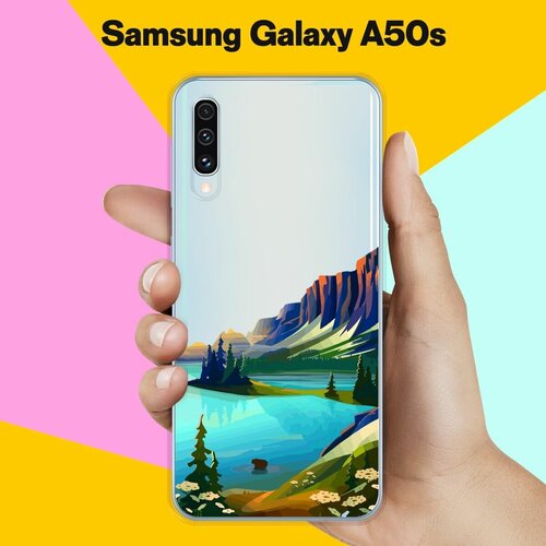 Силиконовый чехол на Samsung Galaxy A50s Озеро и горы / для Самсунг Галакси А50с силиконовый чехол горы и озеро на samsung galaxy a50s