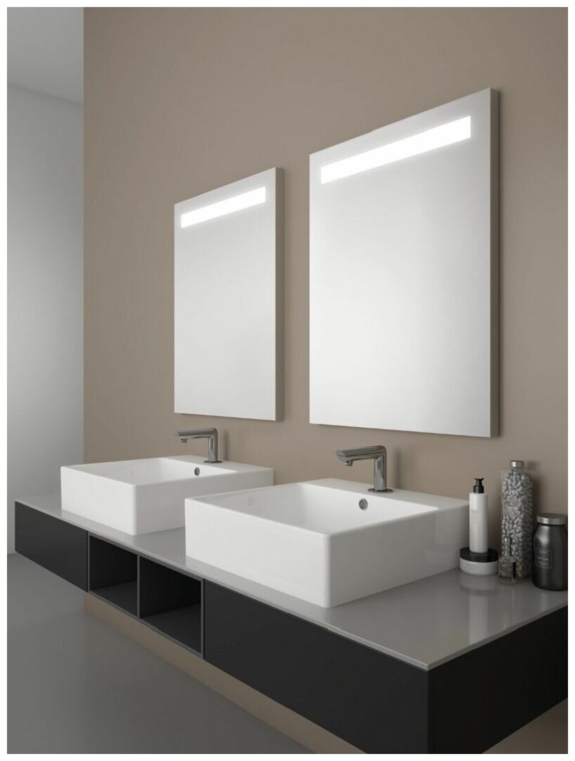 Раковина накладная для ванной CREAVIT NX256 (50*50 см) к стене/к тумбе цвет Белый Гарантия 12 лет - фотография № 1
