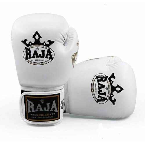 Боксерские перчатки RAJA M-FIBER BW12 из японской эко-кожи Micro-Fiber, белые 12 OZ