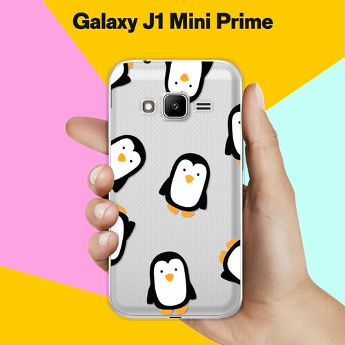 Силиконовый чехол на Samsung Galaxy J1 Mini Prime Пингвин / для Самсунг Галакси Джей 1 Мини Прайм пластиковый чехол букет фиолетовый на samsung galaxy s4 mini самсунг галакси с 4 мини