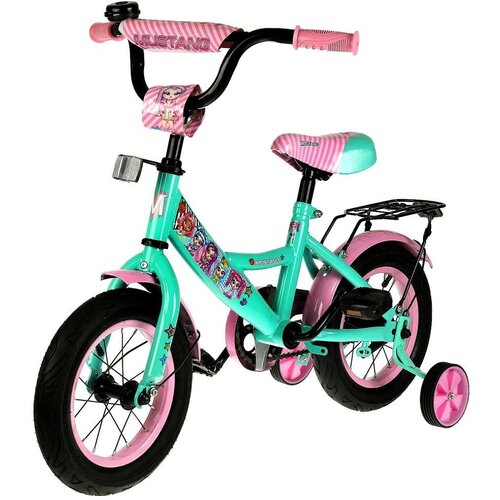 Велосипед детский для девочки Stels Mustang двухколесный со съемными дополнительными колесами 699000₽