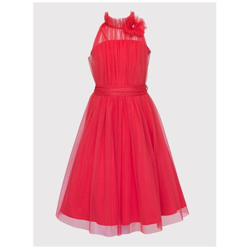 Платье SLY, нарядное, однотонное, размер 146, красный