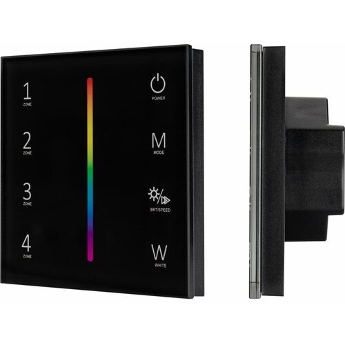 Arlight Панель Sens SMART-P30-RGBW Black (230V, 4 зоны, 2.4G) (Arlight, IP20 Пластик) 027104