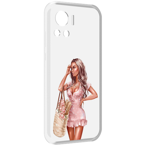 Чехол MyPads Девушка-в-мини-платье женский для Motorola Edge 30 Ultra задняя-панель-накладка-бампер
