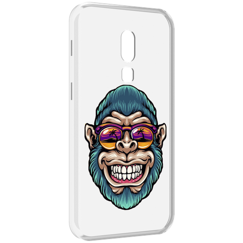 Чехол MyPads обезьяна улыбается для Meizu V8 задняя-панель-накладка-бампер чехол mypads обезьяна на скейте для meizu v8 задняя панель накладка бампер