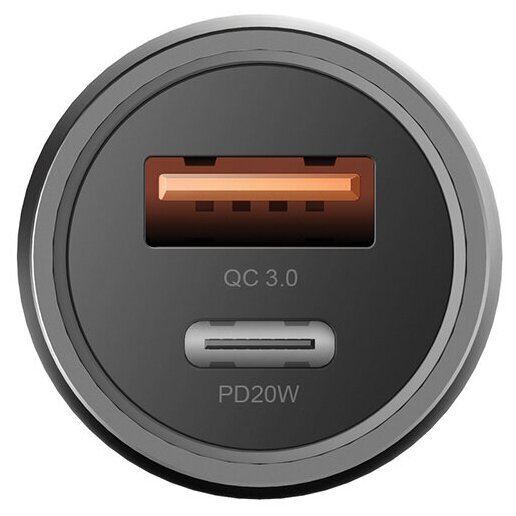АЗУ EnergEA Alu drive PD20+, USB-C PD20 +USB-A QC3.0 (total 38W) Aluminium Gunmet