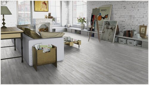 Изображение товара Плитка ПВХ клеевая Tarkett Blues Lancaster серая 30ммx152ммх914мм (2,09м2/15 шт)