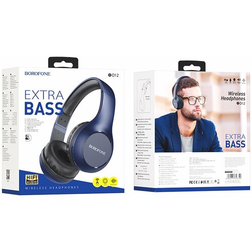 Беспроводные наушники BOROFONE BO12 Power Bluetooth 300 мАч синий 252900₽