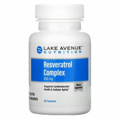 Lake Avenue Ресвератрол улучш. формула, 500 мг. 60 шт. (США, 100% оригинал)