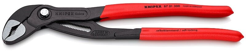 Клещи переставные KNIPEX COBRA® зев 70 мм длина 300 мм фосфатированные обливные ручки SB