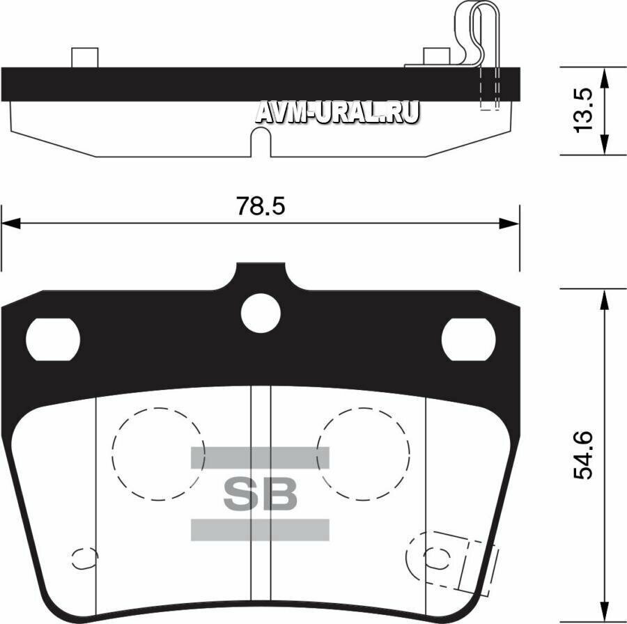 Колодки тормозные задние SP1457 для TOYOTA RAV 4 II 18-20 2000-05 / GHERY TIGGO 2005-14